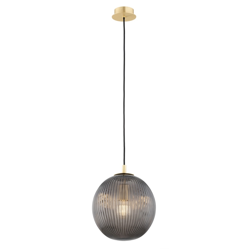 Argon 8513 - Candeeiro suspenso PALOMA 1xE27/15W/230V diâmetro 25 cm dourado/preto