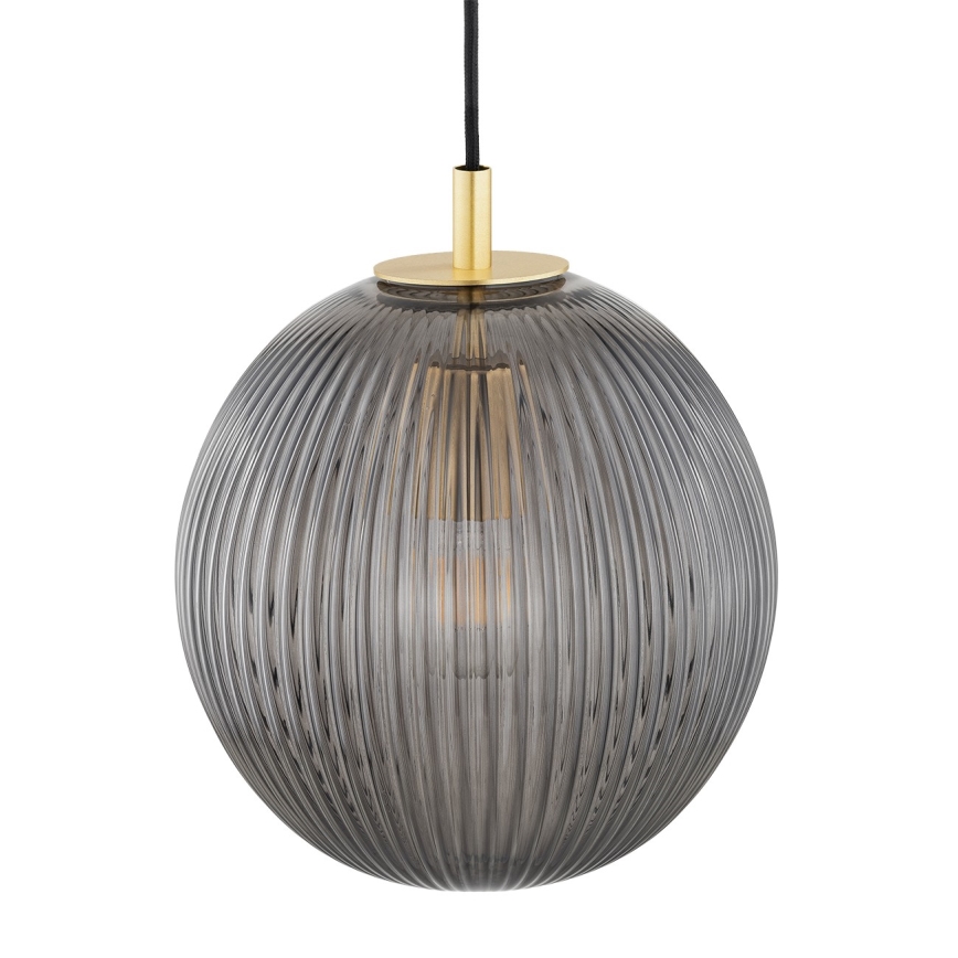 Argon 8513 - Candeeiro suspenso PALOMA 1xE27/15W/230V diâmetro 25 cm dourado/preto