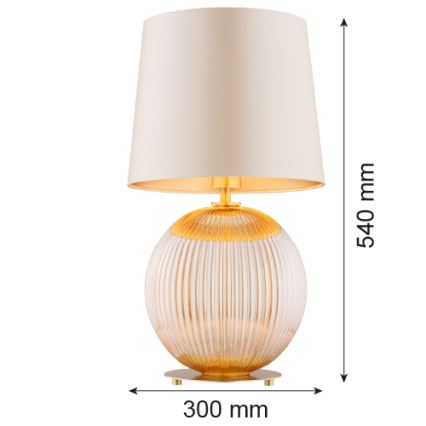 Argon 8535 - Candeeiro de mesa HAMILTON 1xE27/15W/230V 54 cm creme/bege