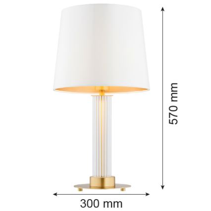 Argon 8540 - Candeeiro de mesa HAMPTON 1xE27/15W/230V 57 cm branco