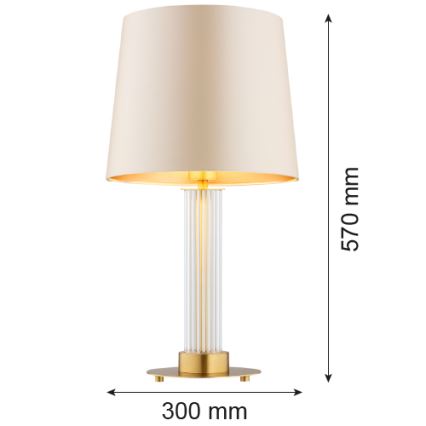 Argon 8541 - Candeeiro de mesa HAMPTON 1xE27/15W/230V 57 cm bege