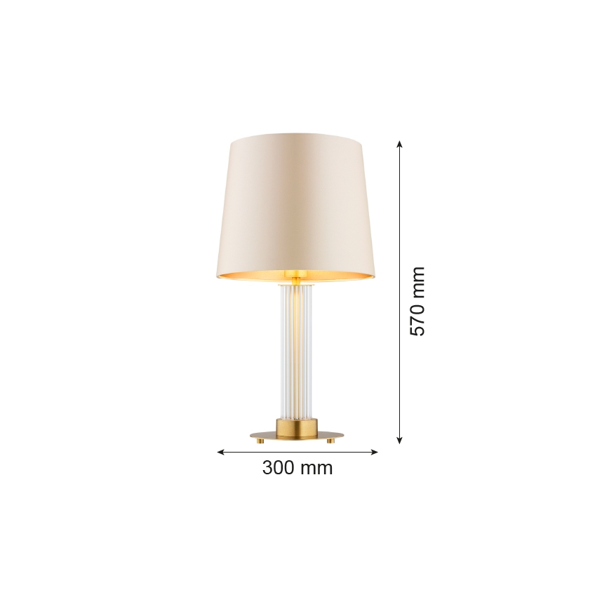 Argon 8541 - Candeeiro de mesa HAMPTON 1xE27/15W/230V 57 cm bege