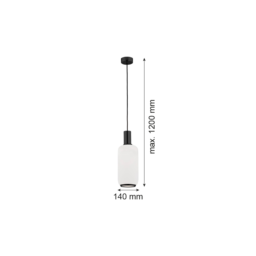 Argon 8563 - Candeeiro suspenso SAGUNTO PLUS 1xE27/15W/230V diâmetro 14 cm preto