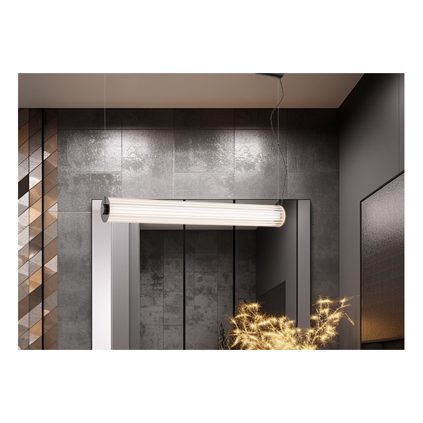 Argon 8625 - Candeeiro suspenso LED HAMPTON LED/90W/230V 3000K 120 cm preto