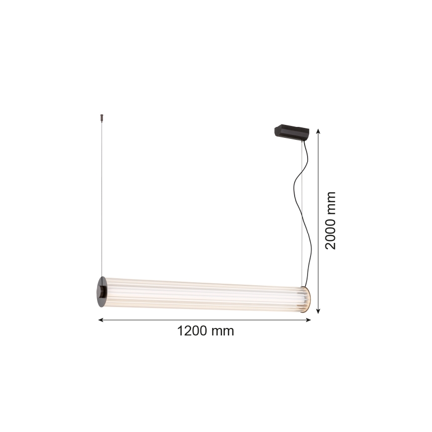 Argon 8625 - Candeeiro suspenso LED HAMPTON LED/90W/230V 3000K 120 cm preto