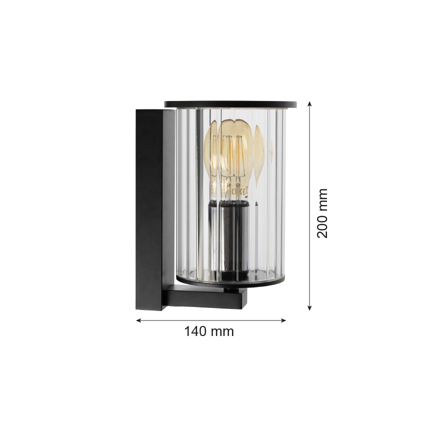 Argon 8748 - Iluminação de parede exterior NORFOLK 1xE27/15W/230V IP44 preto
