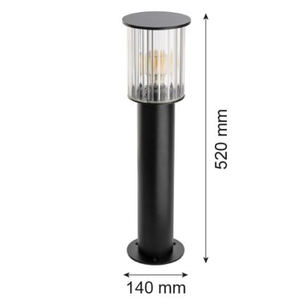 Argon 8749 - Candeeiro exterior NORFOLK 1xE27/15W/230V IP44 52cm preto