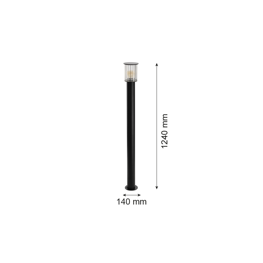Argon 8750 - Candeeiro exterior NORFOLK 1xE27/15W/230V IP44 124cm preto