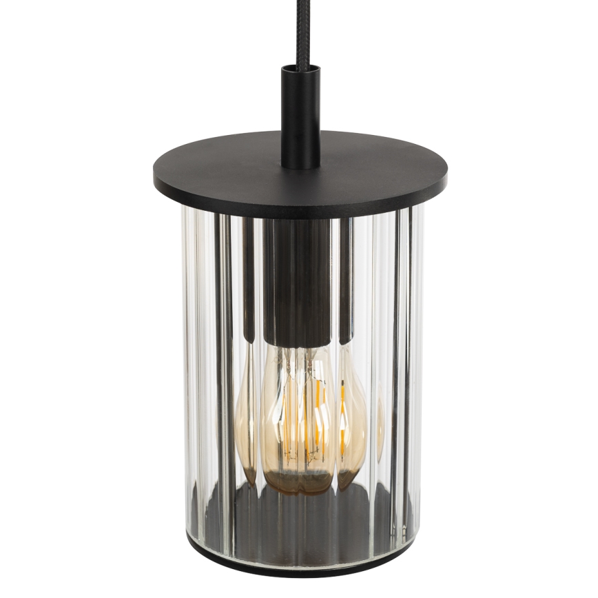 Argon 8751 - Candelabro suspenso exterior NORFOLK 1xE27/15W/230V IP44 preto