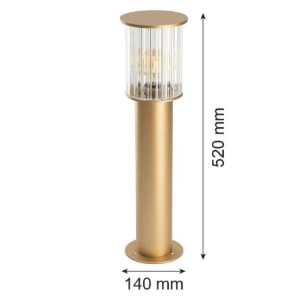 Argon 8753 - Candeeiro exterior NORFOLK 1xE27/15W/230V IP44 52cm dourado