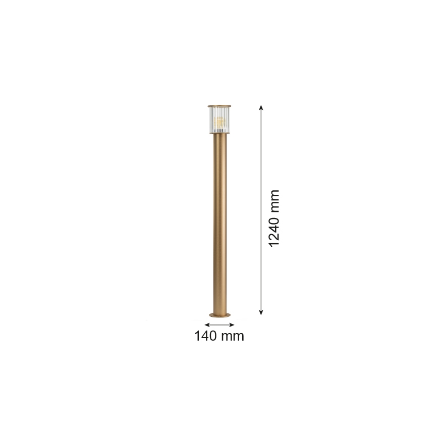 Argon 8754 - Candeeiro exterior NORFOLK 1xE27/15W/230V IP44 124cm dourado