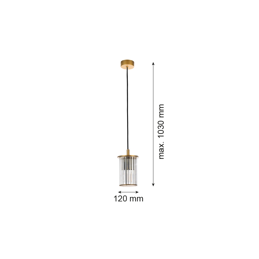 Argon 8755 - Candelabro suspenso exterior NORFOLK 1xE27/15W/230V IP44 dourado