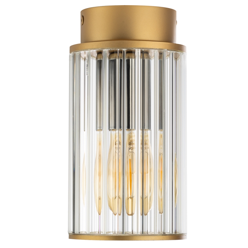 Argon 8774 - Iluminação de teto exterior NORFOLK 1xE27/15W/230V IP44 dourado