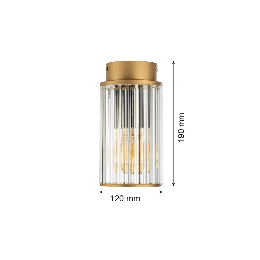 Argon 8774 - Iluminação de teto exterior NORFOLK 1xE27/15W/230V IP44 dourado