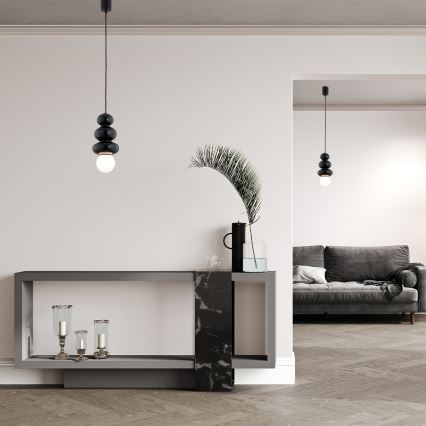 Argon 8788 - Candeeiro para casa de banho em fio ORLANDO PLUS 1xG9/6W/230V IP44 preto