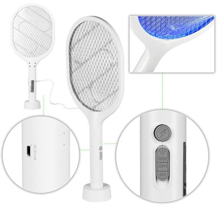Armadilha elétrica para insetos LED 2em1 800 mAh/5V