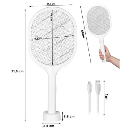 Armadilha elétrica para insetos LED 2em1 800 mAh/5V