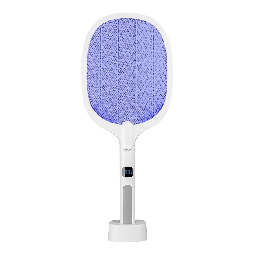 Armadilha elétrica para insetos LED 2em1 com visor LCD 1200 mAh/5V branco