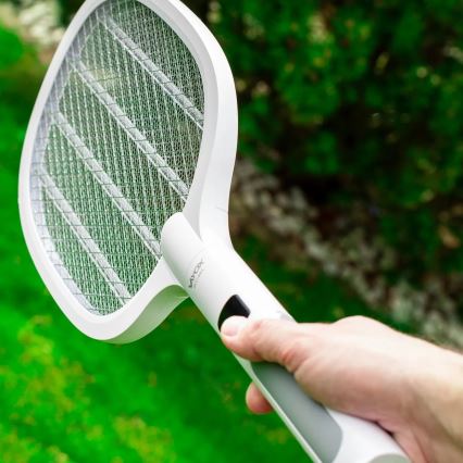 Armadilha elétrica para insetos LED 2em1 com visor LCD 1200 mAh/5V branco
