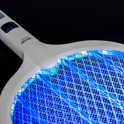Armadilha elétrica para insetos LED 2em1 com visor LCD 1200 mAh/5V branco