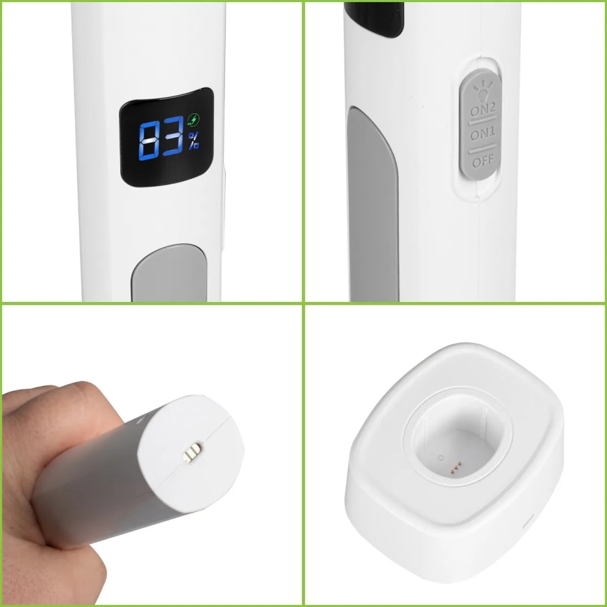 Armadilha elétrica para insetos LED 2em1 com visor LCD 1200 mAh/5V branco