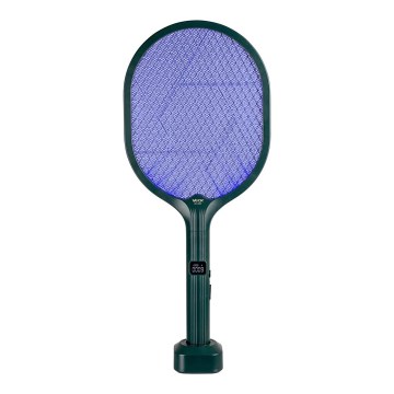 Armadilha elétrica para insetos LED 2em1 com visor LCD 1200 mAh/5V verde