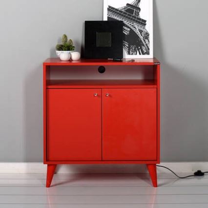 Armário 79x73 cm vermelho