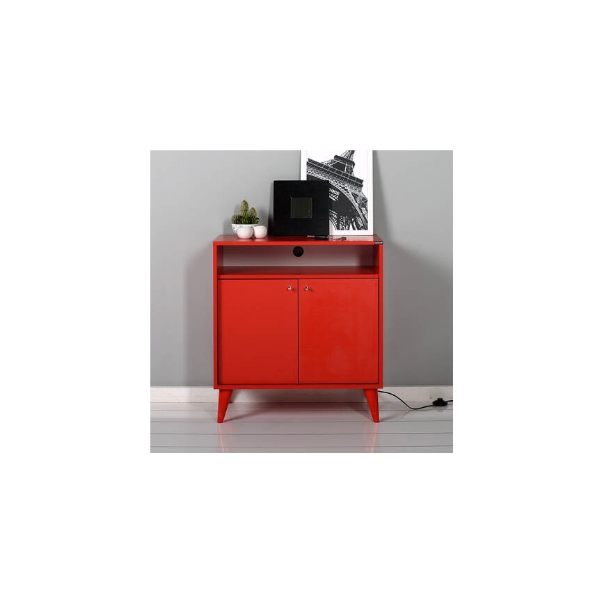 Armário 79x73 cm vermelho