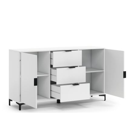 Armário com gavetas e porta pequena LORA branco