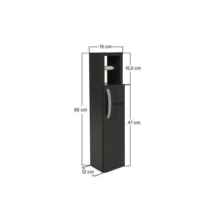 Armário com suporte para papel higiénico STAR 65x15 cm antracite