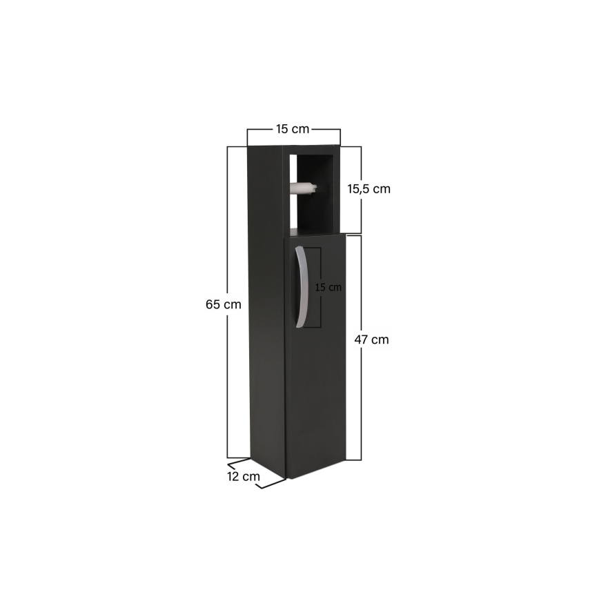 Armário com suporte para papel higiénico STAR 65x15 cm antracite