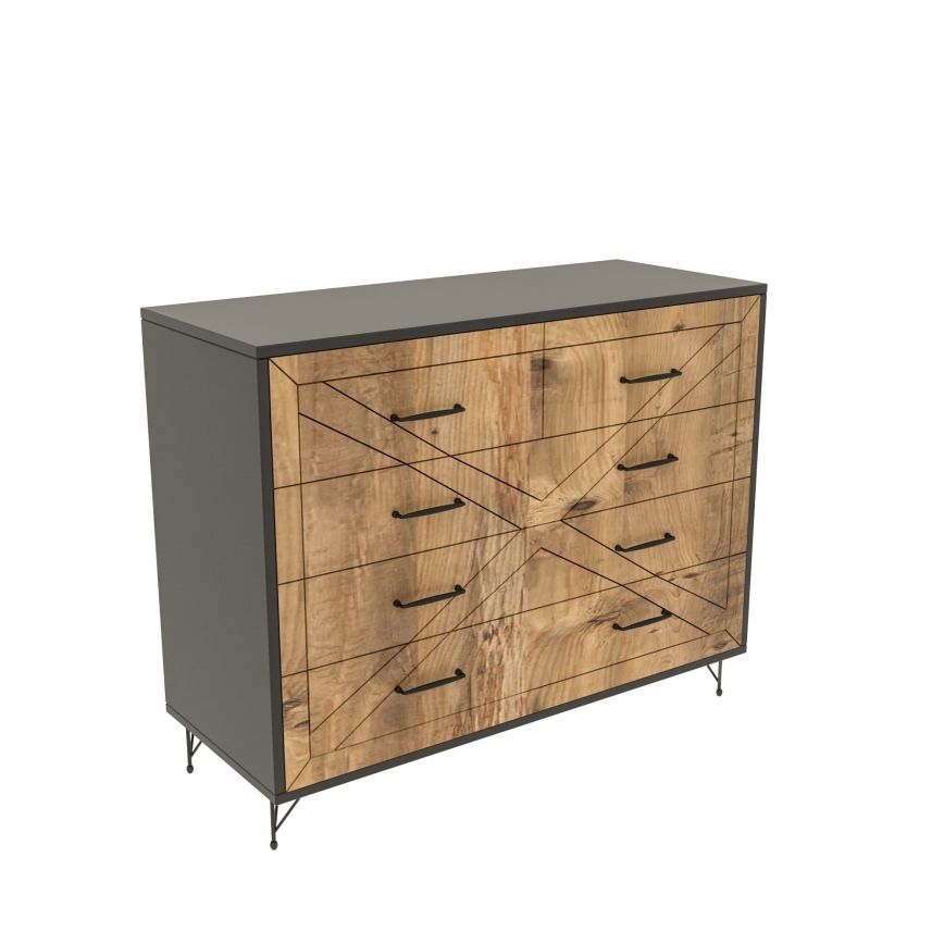 Armário COMFORT 100x80 cm castanho/preto