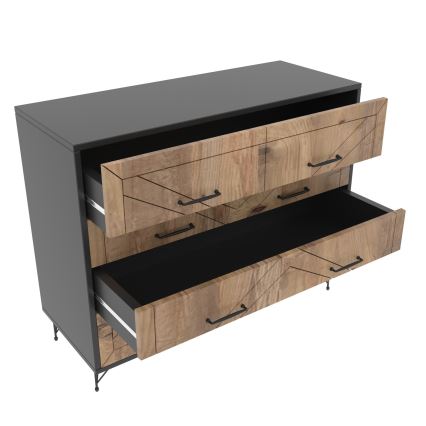 Armário COMFORT 100x80 cm castanho/preto