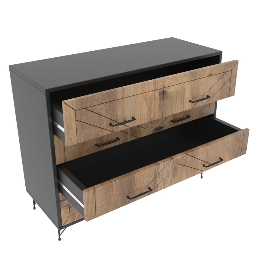 Armário COMFORT 100x80 cm castanho/preto