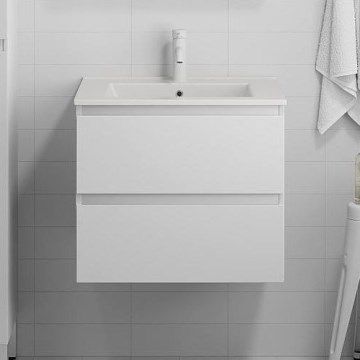 Armário de banheiro com lavatório CONOR 61 cm branco
