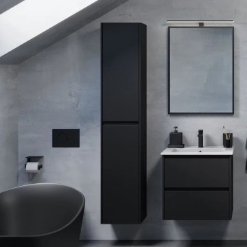 Armário de casa de banho LYKE 174 cm preto