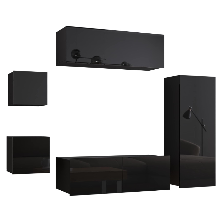 Armário de parede CALABRINI 34x105 cm preto