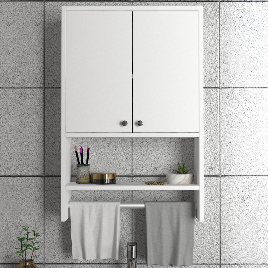 Armário de parede da casa de banho VIRA 90x59 cm branco