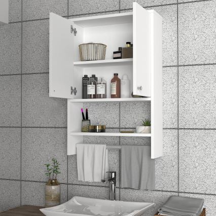 Armário de parede da casa de banho VIRA 90x59 cm branco
