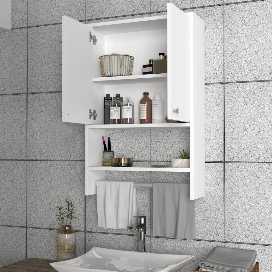 Armário de parede da casa de banho VIRA 90x59 cm branco