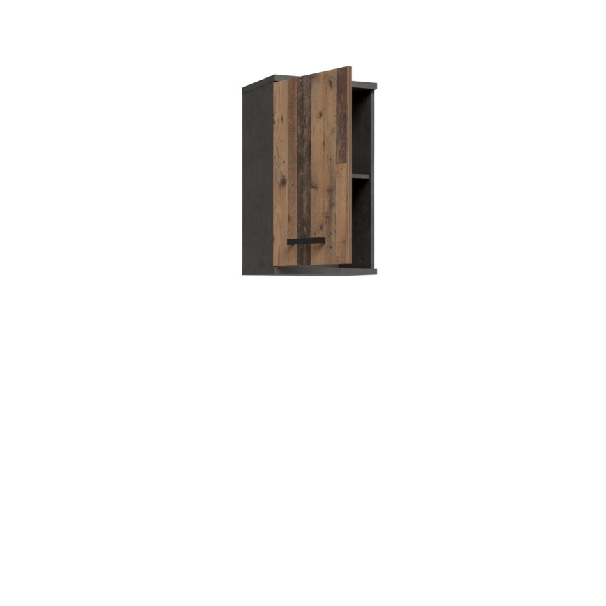 Armário de parede para casa de banho VENOM antracite/castanho