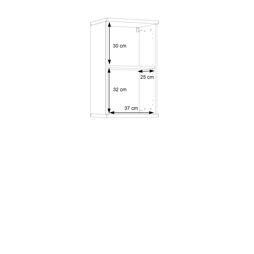 Armário de parede para casa de banho VENOM branco/carvalho sonoma