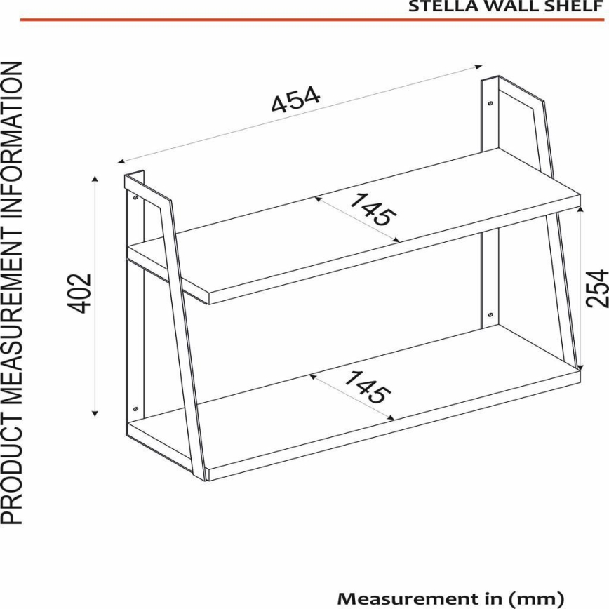 Armário de parede STELLA 40,2x45,4 cm castanho/preto