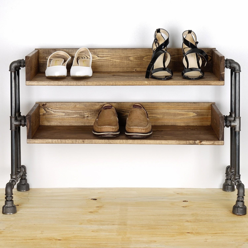 Armário de sapatos BORU 50x90 cm preto/abeto