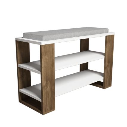 Armário de sapatos DORE 55x90 cm castanho/branco