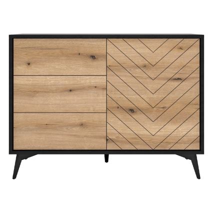 Armário DIAMOND 77x104 cm preto/castanho