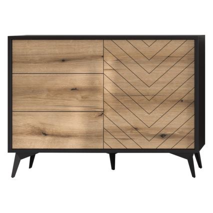 Armário DIAMOND 77x104 cm preto/castanho