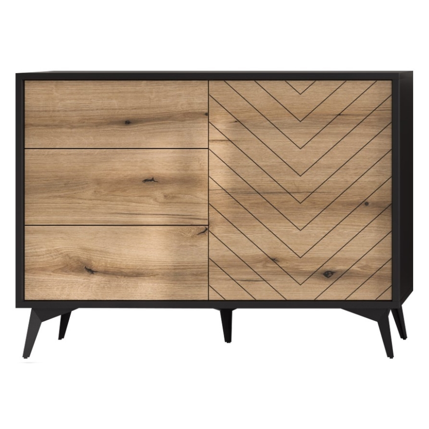 Armário DIAMOND 77x104 cm preto/castanho