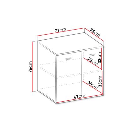 Armário MIKE 76x71 cm branco