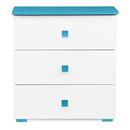 Armário PABIS 87x83 cm branco/azul